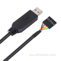 Cable de serie TTL de alta calidad USB a 6pin TTL